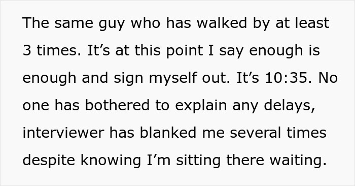 Jobseeker Is Disappointed That Their Interview Is 35 Minutes Late, Realizes The Recruiter Walked Past Him Several Times