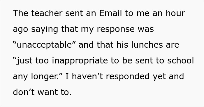 Mom Is Shocked When Teacher Calls Her To Say The Lunches She Gives Her Son Are "Inappropriate"