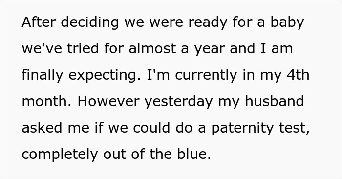 Husband Demands A Paternity Test From His Pregnant Wife, She Tells Him To File For Divorce