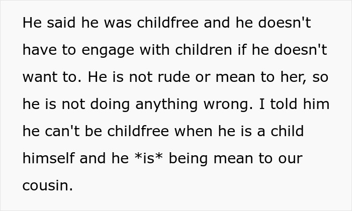 Person Wonders Whether It Was OK To Confront Their “Childfree” Sibling For Consistently Mistreating Their Little Cousin Person Wonders Whether It Was OK To Confront Their “Childfree” Sibling For Consistently Mistreating Their Little Cousin