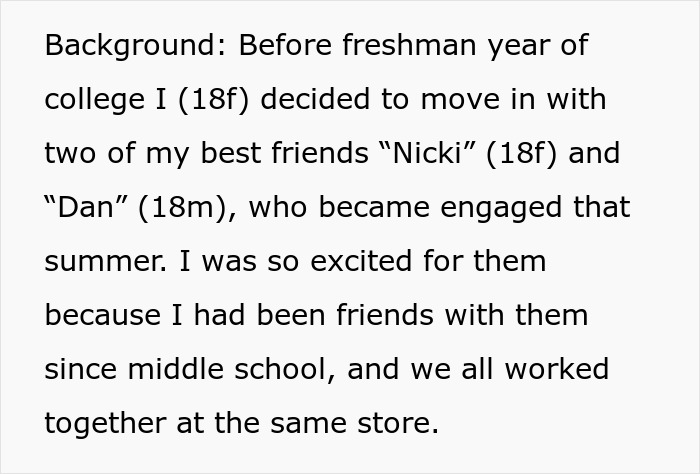 Engaged Couple Think Their Roommate Is Conspiring To Ruin Their Wedding, Uninvite Her And Spread Rumors, Only For Karma To Come Back Around Engaged Couple Think Their Roommate Is Conspiring To Ruin Their Wedding, Uninvite Her And Spread Rumors, Only For Karma To Come Back Around
