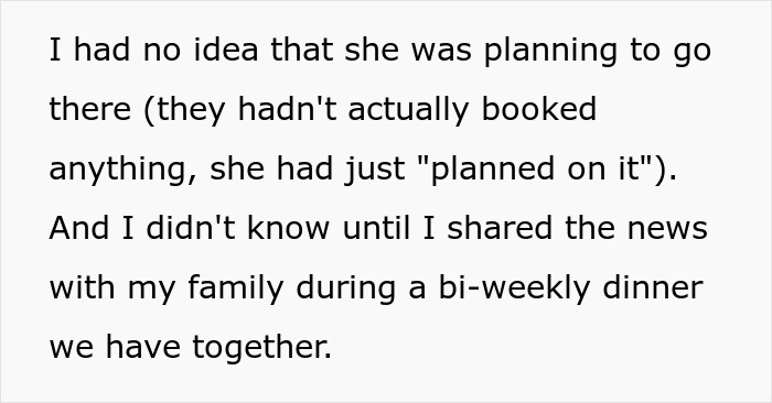 Woman Refuses To Change The Destination Of Her And Her BF&rsquo;s Getaway After Learning Sister &ldquo;Plans&rdquo; To Spend Her Honeymoon There
