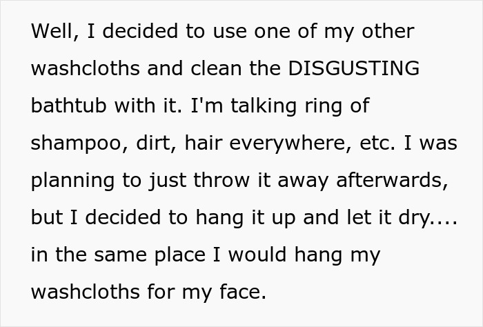 Student Gets Petty Revenge On Roommate Who Steals Her Washcloths And It's Disgustingly Perfect