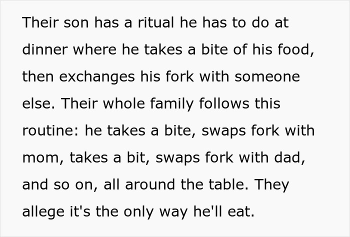 Parents Livid After Dinner Guest Doesn&rsquo;t Participate In Their Son&rsquo;s Autistic Ritual, Causing Chaos And Broken Plates