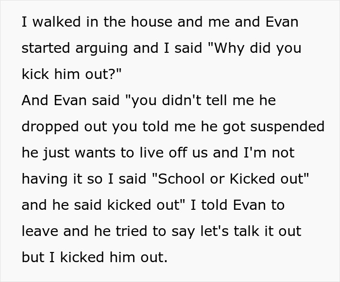 Man Gets Told To Leave When Wife Learned He Gave Son An Ultimatum After Discovering He Dropped Out