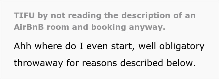 Man Doesn&rsquo;t Read His Cheap AirBnB&rsquo;s Description, Setting Off Wild Chain Of Events That Gets His Girlfriend Soaked In Pee