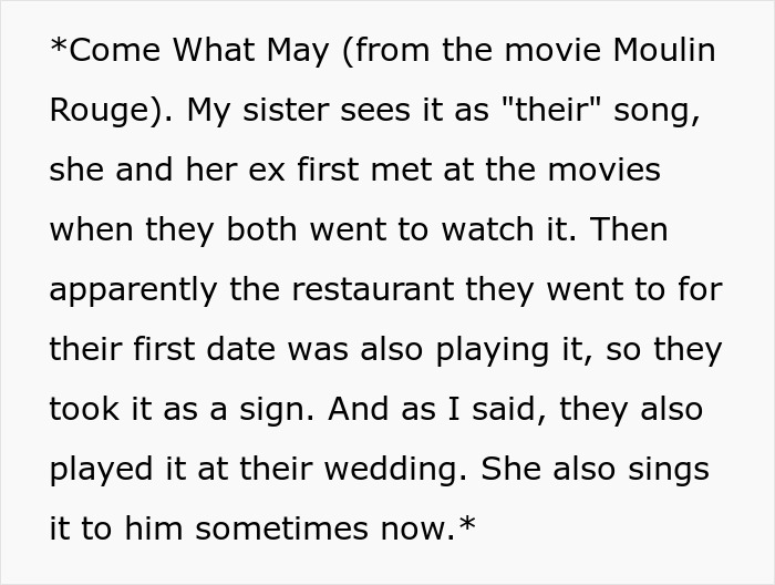 Woman&rsquo;s Husband Can&rsquo;t Remember His Wife After Being In A Wreck, Her Half-Sister Still Refuses To Choose Another Song For Her Wedding Other Than Theirs