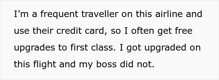 Boss Expected This Employee To Give Up Her 1st Class Seat For Her, Says She Has A "Lack Of Respect For Protocol" When She Doesn't Boss Expected This Employee To Give Up Her 1st Class Seat For Her, Says She Has A "Lack Of Respect For Protocol" When She Doesn't