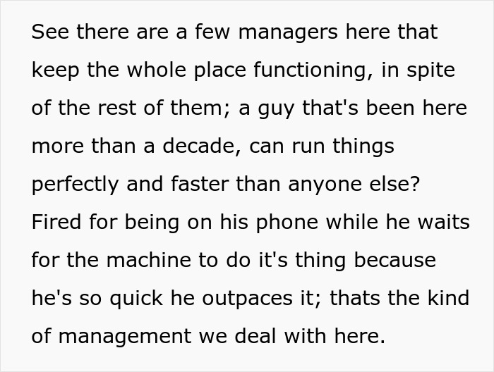 Management Criticizes Worker For Taking &ldquo;Longer Breaks&rdquo; Although He Works Through His Usual Ones, Is Surprised When Equipment Starts Breaking