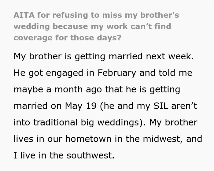"Tell Me You Are American Without Telling": Woman Stands Up For Her Priorities And Quits Job To Attend Brother's Wedding After Getting Support Online