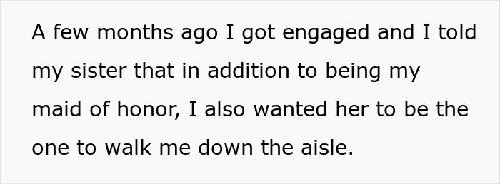 23 Y.O. Wants Her Half-Sister To Take Her Down The Aisle As She Practically Raised Her, In-Laws Say It's Inappropriate