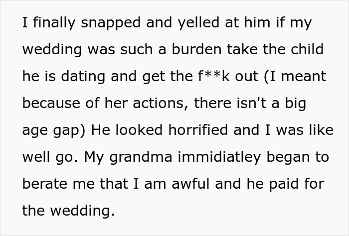 Bride Tells Her Dad To "Take The Child He Is Dating And Get Out" As He Felt Bad About Spending His Fianc&eacute;e's Birthday At Daughter's Wedding
