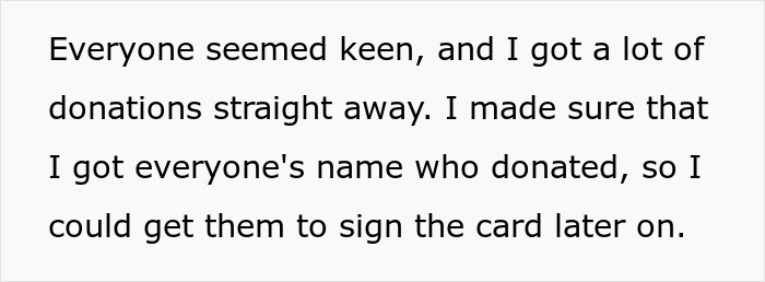Karen Refuses To Contribute To A Gift For Sick Manager, Throws A Fit When She Doesn't Get Credit For It