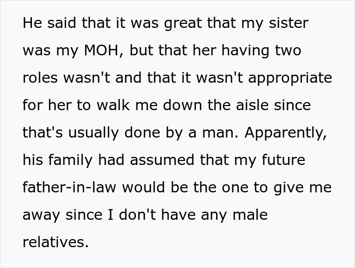 23 Y.O. Wants Her Half-Sister To Take Her Down The Aisle As She Practically Raised Her, In-Laws Say It's Inappropriate