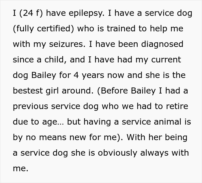 Woman Makes Her Friend Leave Her Service Dog In The Backyard, Is Upset Everyone Hates Her For It After The Woman Gets A Concussion From A Seizure