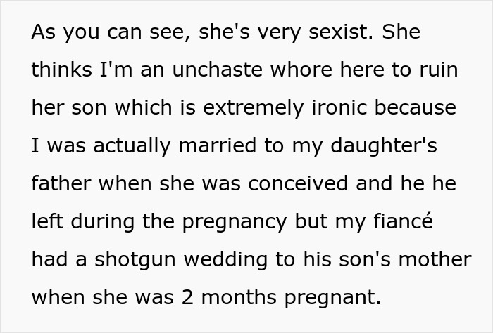 Woman Calls Her Future Daughter-In-Law A 'Used Woman', Is Shocked When She Bans Her From The Wedding