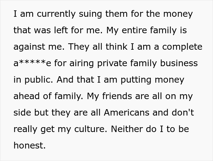 Family Are Furious With Daughter After She Sues Them For Stealing Her College Fund So Their Son Could Have A Grand Wedding