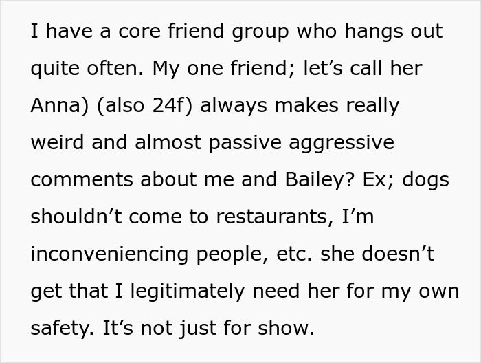 Woman Makes Her Friend Leave Her Service Dog In The Backyard, Is Upset Everyone Hates Her For It After The Woman Gets A Concussion From A Seizure