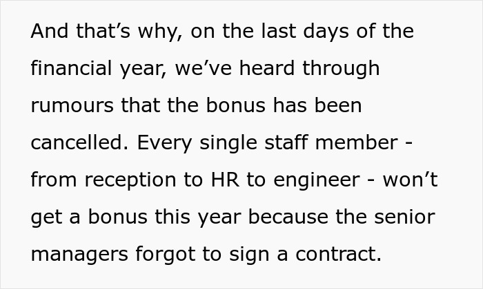 "Thanks For The 2 Years' Free Work": Greedy Execs Take A Project That No One Pays For, Take Away The Bonuses From The Team "Thanks For The 2 Years' Free Work": Greedy Execs Take A Project That No One Pays For, Take Away The Bonuses From The Team