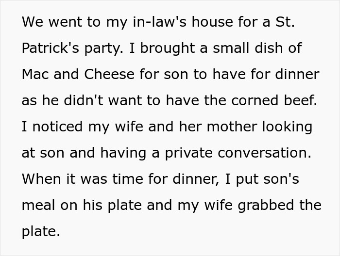 Dad Brings Mac And Cheese To Family Dinner So His Picky-Eater Son Eats Something, Mom Throws It In The Trash Dad Brings Mac And Cheese To Family Dinner So His Picky-Eater Son Eats Something, Mom Throws It In The Trash