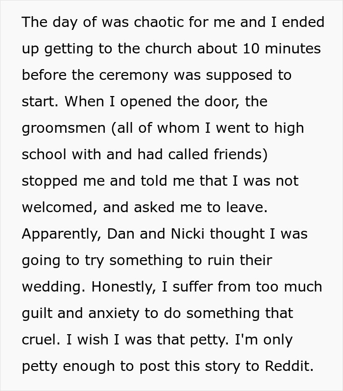 Engaged Couple Think Their Roommate Is Conspiring To Ruin Their Wedding, Uninvite Her And Spread Rumors, Only For Karma To Come Back Around Engaged Couple Think Their Roommate Is Conspiring To Ruin Their Wedding, Uninvite Her And Spread Rumors, Only For Karma To Come Back Around