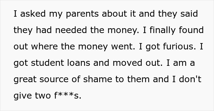 Family Are Furious With Daughter After She Sues Them For Stealing Her College Fund So Their Son Could Have A Grand Wedding