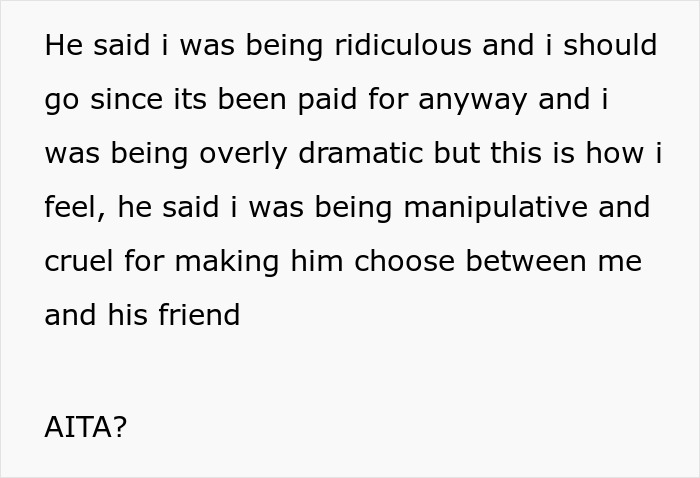 Woman Gives Boyfriend An Ultimatum: She Will Only Go On Their Romantic Holiday If He Doesn&rsquo;t Bring His Friend Along