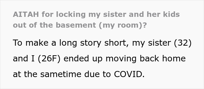 Mom Takes The Whole 2nd Floor For Her And Her 3 Kids, Leaves Sister With Horrible Basement, Drama Ensues When She Fixes It Up And Makes It Really Nice Mom Takes The Whole 2nd Floor For Her And Her 3 Kids, Leaves Sister With Horrible Basement, Drama Ensues When She Fixes It Up And Makes It Really Nice