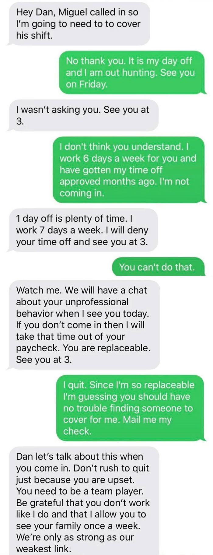 Terrible Boss Regretting