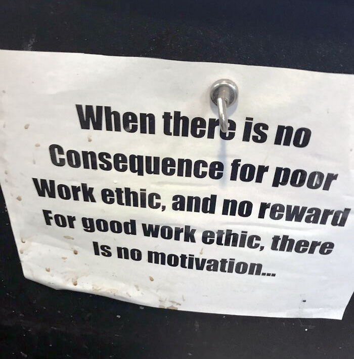 My Boss's "Inspirational" Quote On The Wall