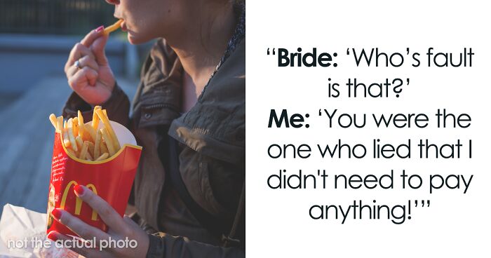 “Am I A Jerk For Leaving A Wedding To Eat At McDonald’s?”: Bride Lied To Her Guest When She Told Her She Wouldn’t Have To Pay For Anything At The Wedding