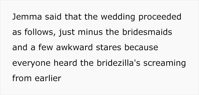 Bridezilla Has An Awkward Wedding With No Bridesmaids After They All Leave Over Her Mistreatment Of A Woman With Glasses