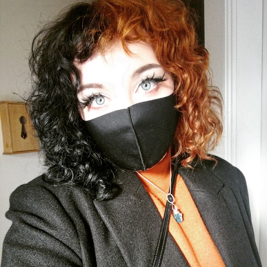 This Was Just After I Split Dyed My Hair For The First Time