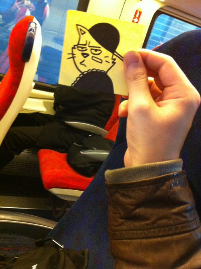 Illustrator Finds A Creative Way To Spend Time On A Train