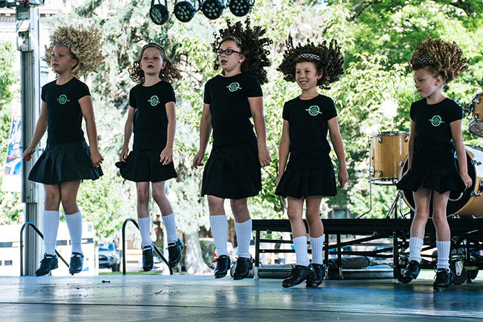 Group of girls taking performance