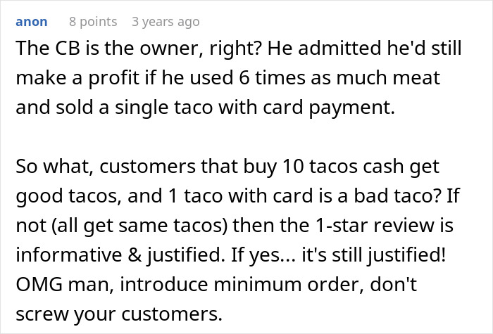&ldquo;You Paid With Credit Card&rdquo;: Restaurant Owner Claps Back At 1-Star Review That Blasted Their Taco Price