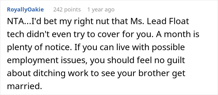 "Tell Me You Are American Without Telling": Woman Stands Up For Her Priorities And Quits Job To Attend Brother's Wedding After Getting Support Online