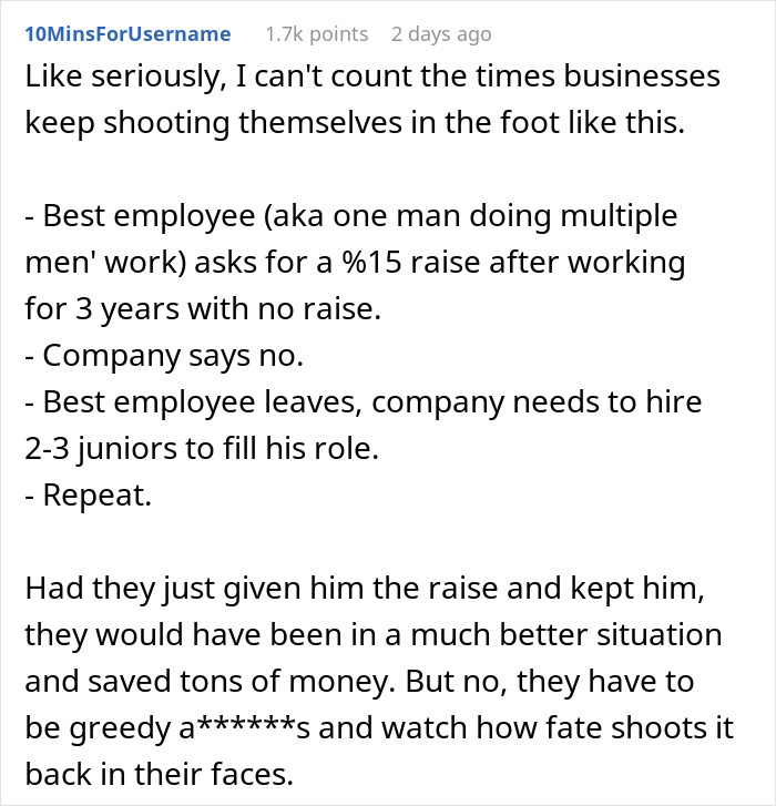 "My Boss Was Taken Aback And Seemed Completely Unprepared For This Response": Employee Quits After Boss Tells Him She's Lowering His Salary "My Boss Was Taken Aback And Seemed Completely Unprepared For This Response": Employee Quits After Boss Tells Him She's Lowering His Salary