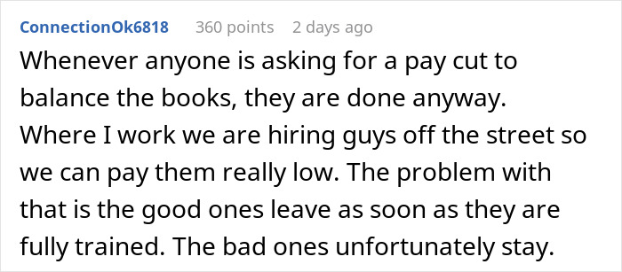 "My Boss Was Taken Aback And Seemed Completely Unprepared For This Response": Employee Quits After Boss Tells Him She's Lowering His Salary "My Boss Was Taken Aback And Seemed Completely Unprepared For This Response": Employee Quits After Boss Tells Him She's Lowering His Salary