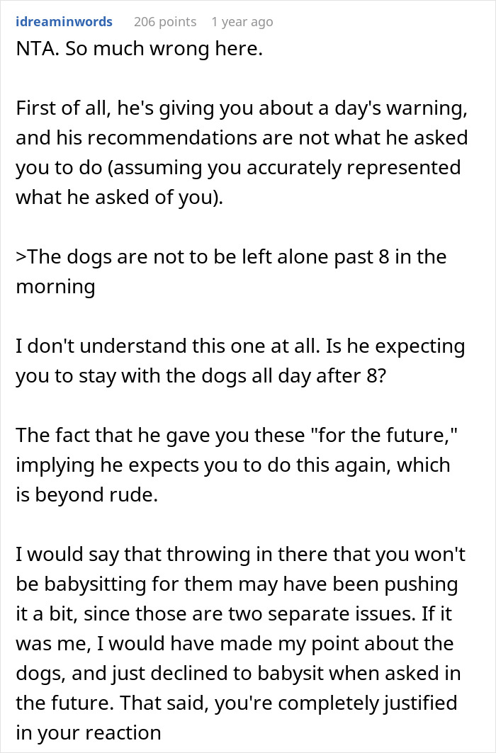 "[Am I The Jerk] For Telling My Neighbor That We Won't Ever Watch His Dogs Again?"