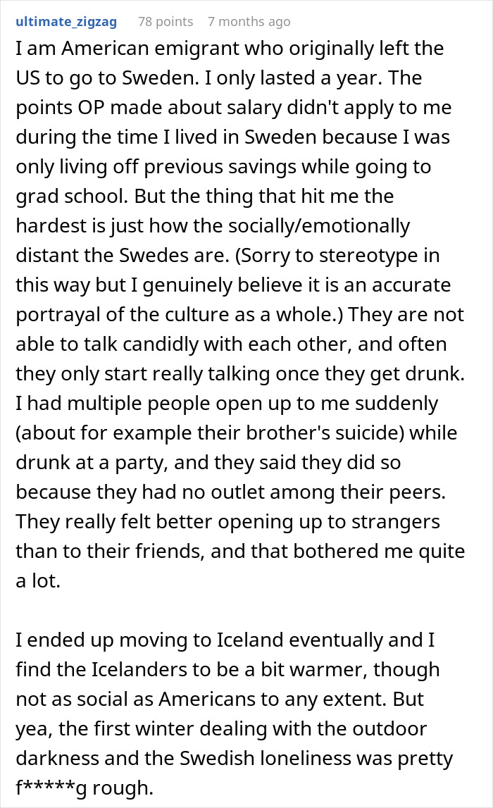 "You Will Very Quickly Get Burned Out And Hate It Here": Person Shares That Moving To Sweden From The US Is Not As Amazing As People Think "You Will Very Quickly Get Burned Out And Hate It Here": Person Shares That Moving To Sweden From The US Is Not As Amazing As People Think
