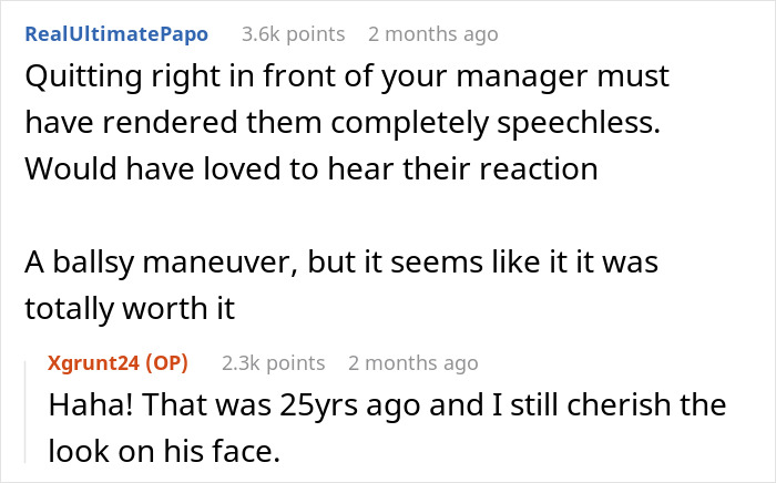 "If You Don't Like It You Can Always Quit": Boss's Words Backfire As Model Employee Gets A New Job Right In Front Of His Eyes