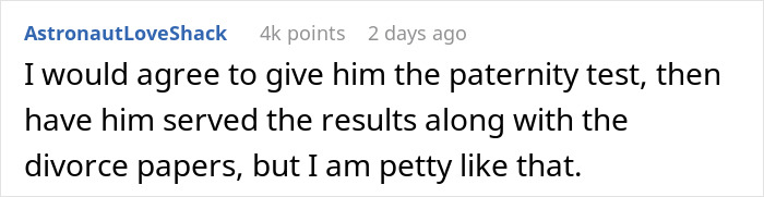 Husband Demands A Paternity Test From His Pregnant Wife, She Tells Him To File For Divorce