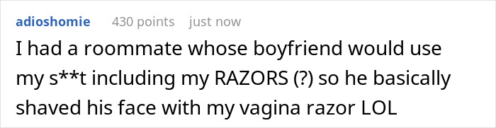 Student Gets Petty Revenge On Roommate Who Steals Her Washcloths And It's Disgustingly Perfect