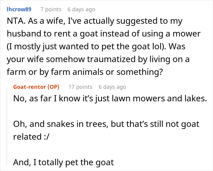 Man Pays His Mate 20 Bucks To Bring His Goat Over So It Can Take Care Of His Overgrown Lawn, Upsets Wife