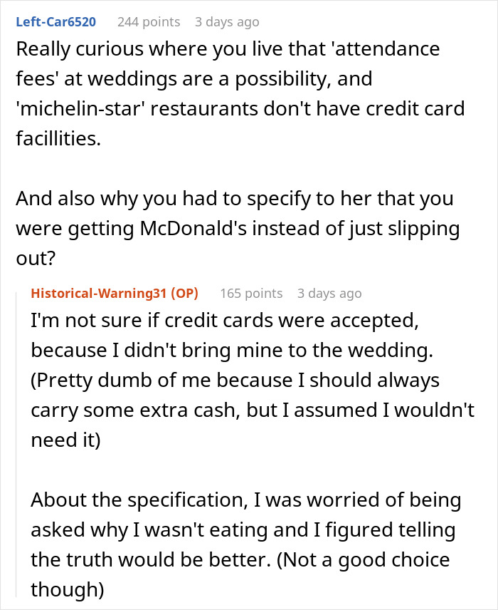 &ldquo;Am I A Jerk For Leaving A Wedding To Eat At McDonald&rsquo;s?&rdquo;: Bride Lied To Her Guest When She Told Her She Wouldn't Have To Pay For Anything At The Wedding