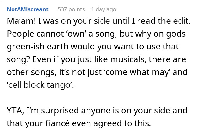 Woman&rsquo;s Husband Can&rsquo;t Remember His Wife After Being In A Wreck, Her Half-Sister Still Refuses To Choose Another Song For Her Wedding Other Than Theirs