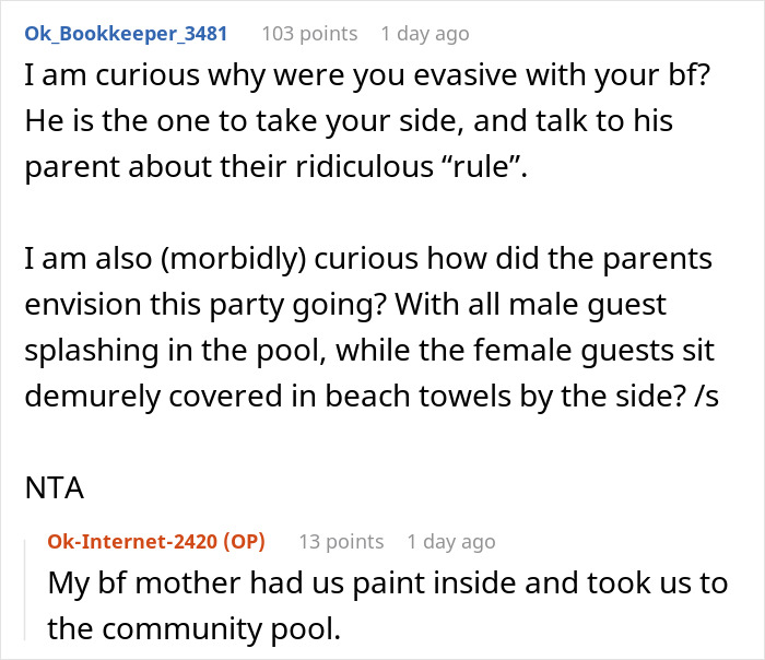 Woman Was About To Check Out In-Laws' New Pool, Only To Learn Women Are Not Allowed To Use It, Refuses To Ever Come Back Woman Was About To Check Out In-Laws' New Pool, Only To Learn Women Are Not Allowed To Use It, Refuses To Ever Come Back