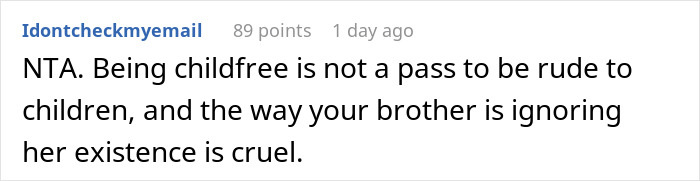 Person Wonders Whether It Was OK To Confront Their “Childfree” Sibling For Consistently Mistreating Their Little Cousin Person Wonders Whether It Was OK To Confront Their “Childfree” Sibling For Consistently Mistreating Their Little Cousin