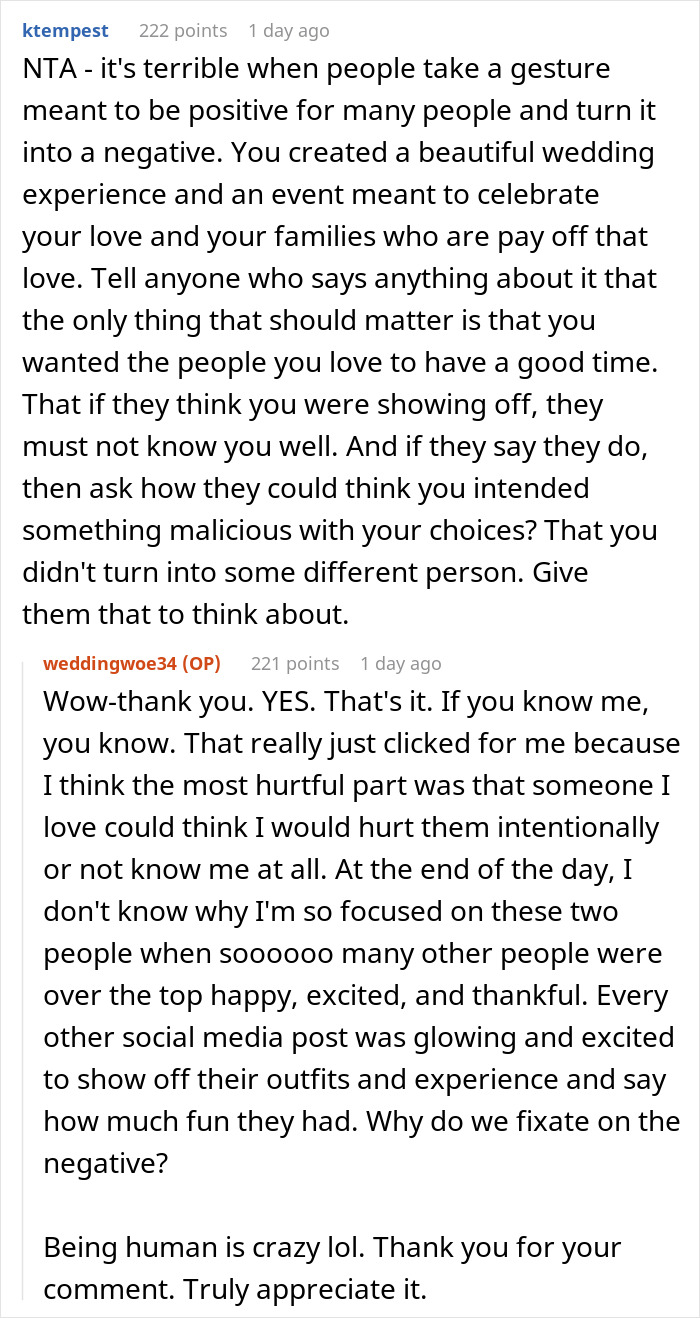 &ldquo;We Covered Meals And Open Bars For 300 People&rdquo;: Bride Organizes A Huge Wedding, Gets Shamed By Her Family